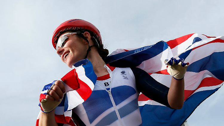  Sarah Storey gewann eines der paralympischen Radrennen.