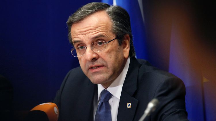 Antonis Samaras, hier bei einer Pressekonferenz im vergangenen Dezember.