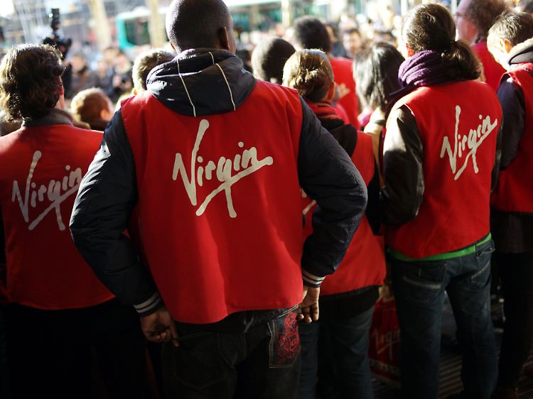 Ein Schicksal wie bei Schlecker: In Paris demonstrieren Virgin-Megastore-Angestellte seit Tagen gegen die Schließung.