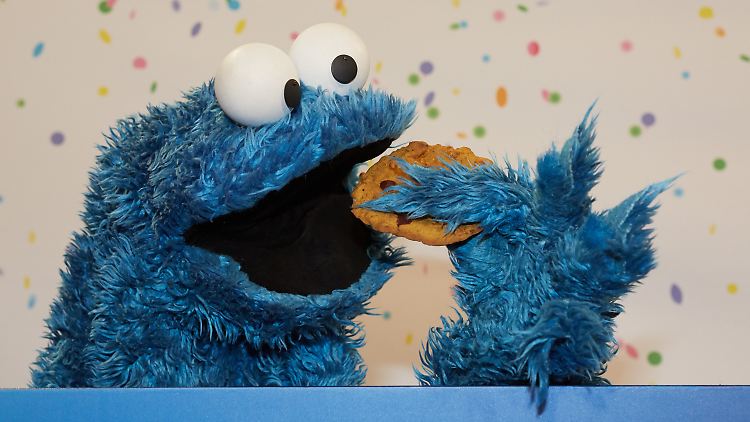 Das "original" Krümelmonster Cookie - natürlich mit einem Keks.