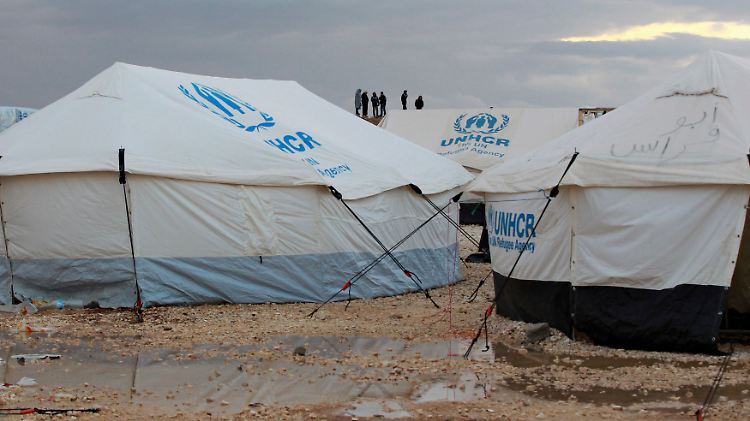 Ein Flüchtlingslager des UNHCR in Jordanien.