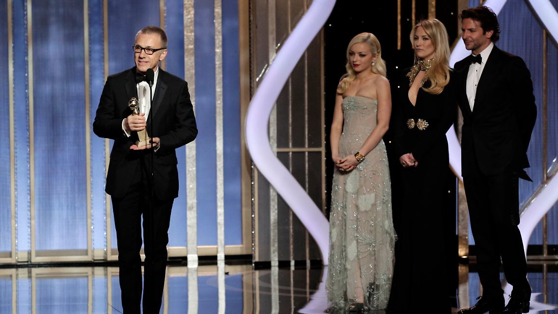 Christoph Waltz bekam den ersten Preis der Nacht. In dem Western "Django Unchained" spielt Waltz einen Kopfgeldjäger.