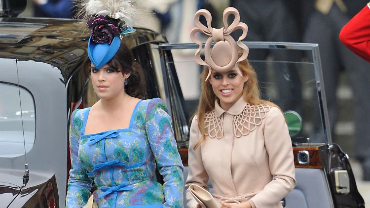 Haben zumindest 'ne Menge auf dem Kopf: Eugenie (l) und Beatrice.