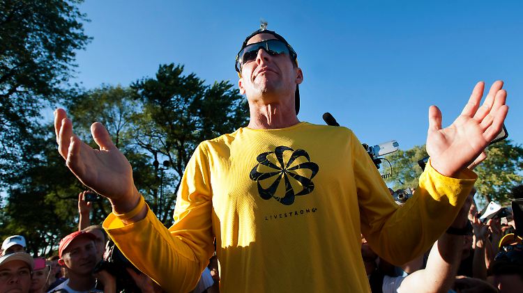 Beichtstuhl statt Fahrrad: Lance Armstrong.