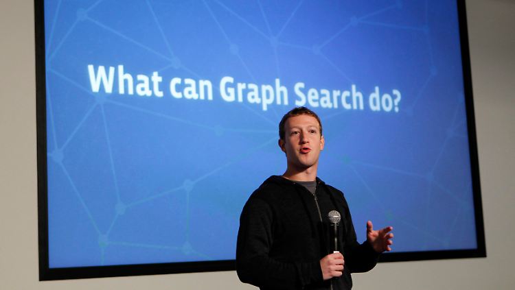 Mark Zuckerberg bei der Vorstellung von Graph Search.