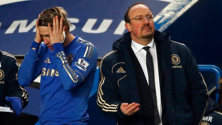 Es läuft nicht rund: Fernando Torres und Chelseas Trainer Rafael Benítez.