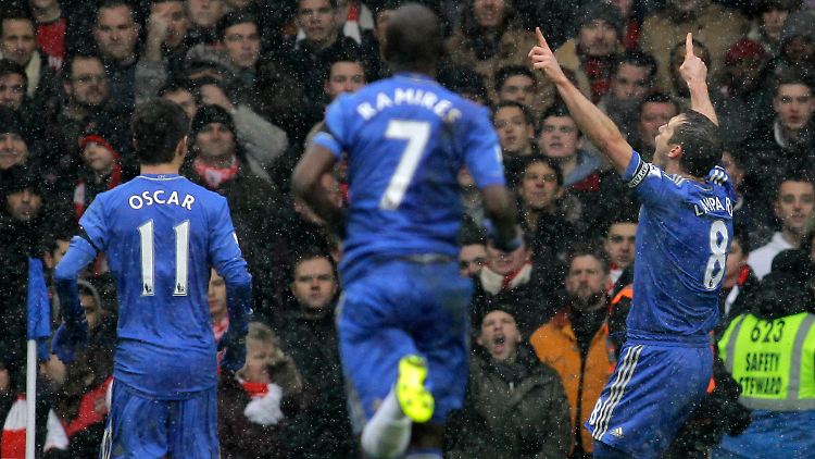 Chelsea's Frank Lampard jubelt nach seinem Treffer.