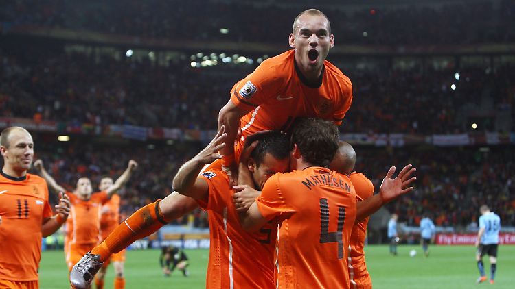 Oranje-Jubel: Gegen Uruguay sicherten sich die Niederländer ihre dritte Teilnahme an einem WM-Endspiel. Nun soll der erste Finalsieg her.