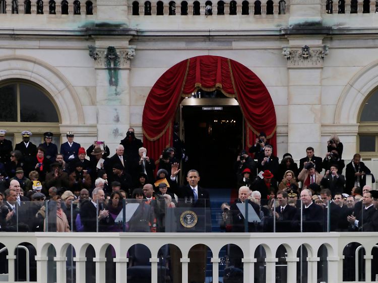 Die Wahrheit von 1776: Barack Obama auf der großen Festtribüne in Washington.
