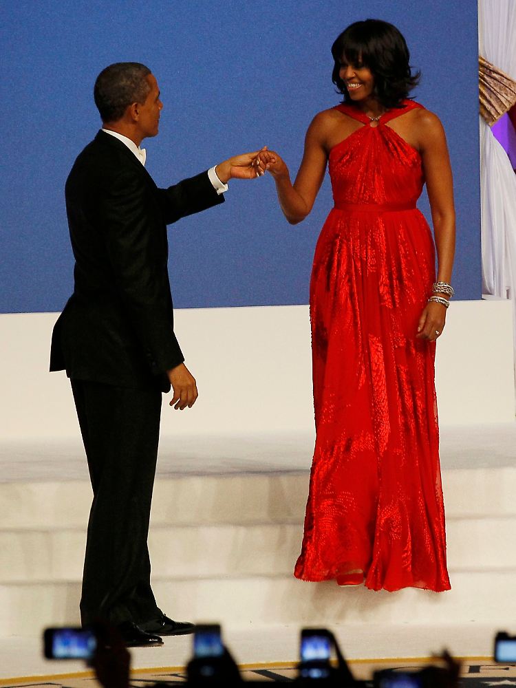 "Sie macht mich zu einem besseren Mann und Präsidenten": Michelle Obama trägt Jason Wu.