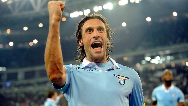 Da freut er sich: Stefano Mauri, Lazio Rom.