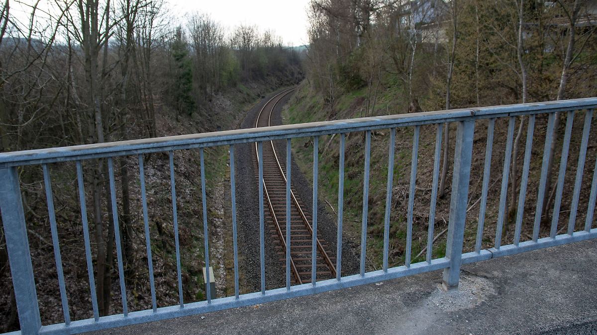 Mann bewirft Zug bei Gera mit Stein