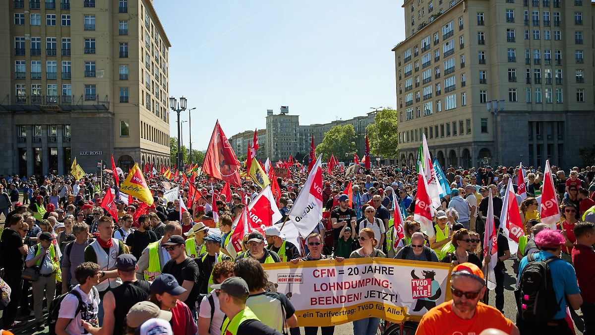 Tausende bei Gewerkschafts-Kundgebungen zum 1. Mai in Berlin
