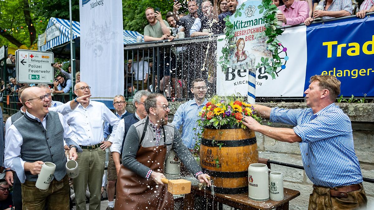 Erlanger Bergkirchweih mit Fassanstich eröffnet