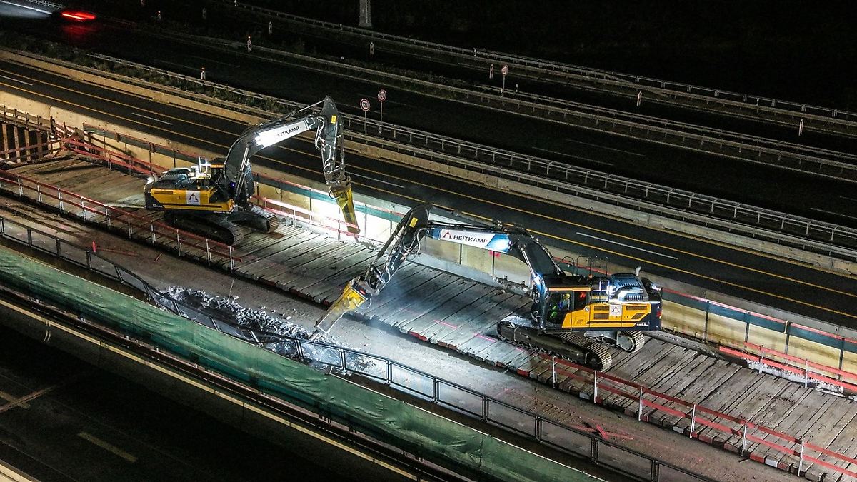 Westhofener Kreuz: Erste Brücke wird abgerissen