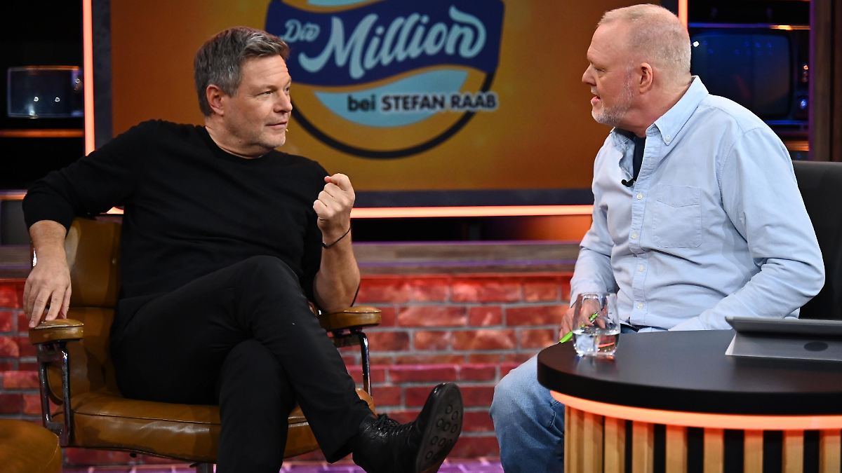 Robert Habeck ist bei Stefan Raab "green as fuck"