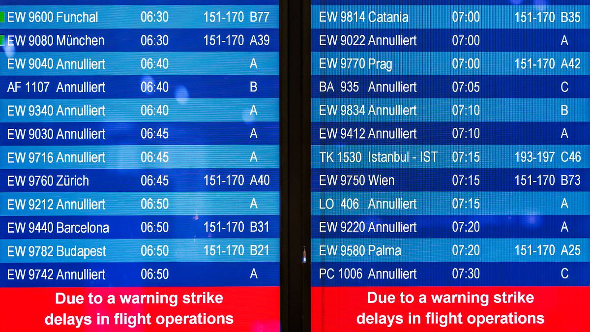 Streiks führen zu Ausfällen an Flughäfen in NRW