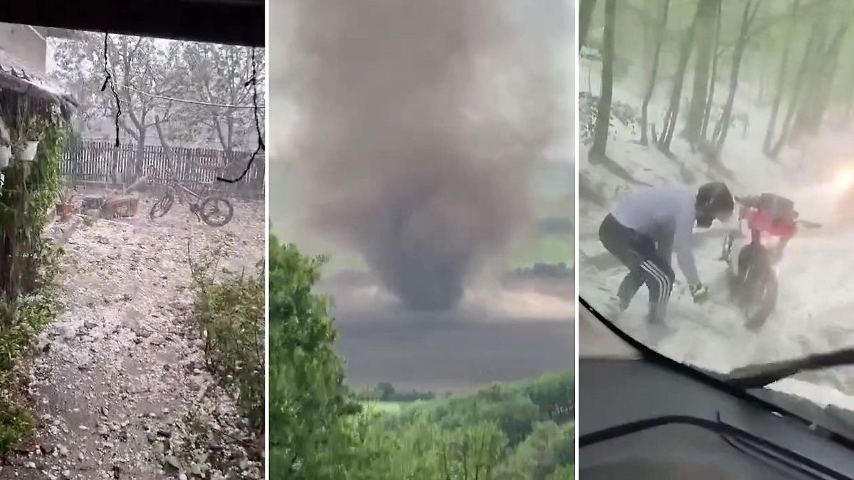 Tornado, Starkregen, Hagel: Superzelle verwüstet Städte in Osteuropa