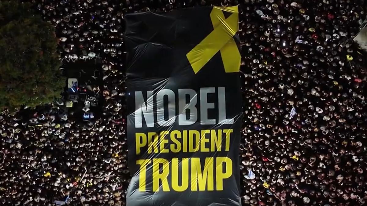 Tel Aviv bejubelt Trump - und buht Netanjahu aus Tel Aviv bejubelt Trump - und buht Netanjahu aus