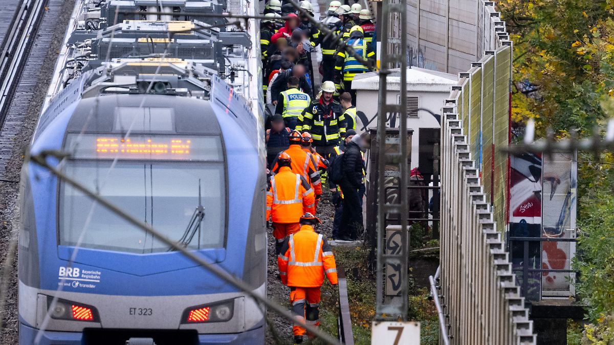 Baum stürzt auf Regionalzug in München