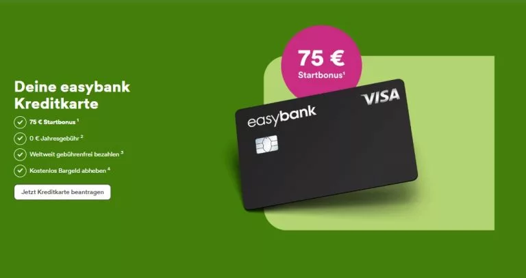 â¶ï¸ Aktuell gibt es 75Â â¬ Startguthaben bei der easybank geschenkt