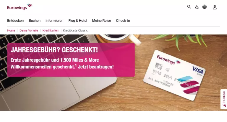 eurowings classic kreditkarte test