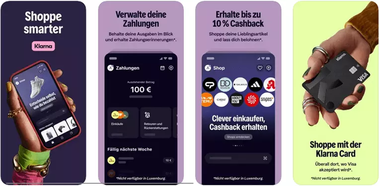 klarna kreditkarten app
