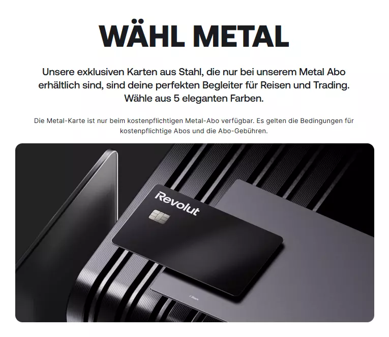 revolut kreditkarte metal