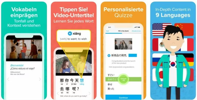 FluentU Video-Sprachlern-App