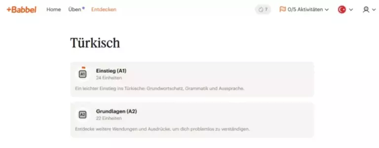 Türkisch mit Babbel lernen