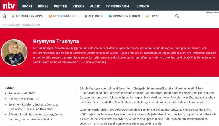 Sprachenlernen mit Krystyna