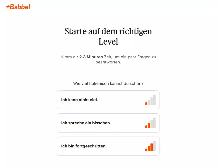 babbel anfÃÂänger