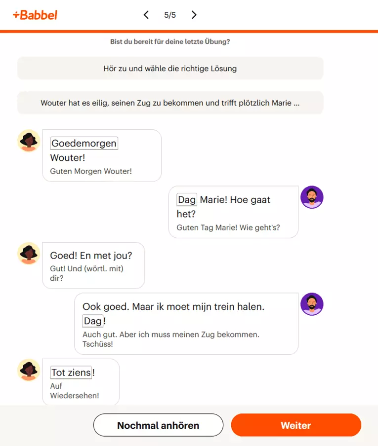babbel niederländisch lernen