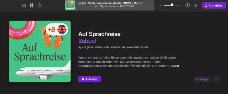 babbel podcast englisch