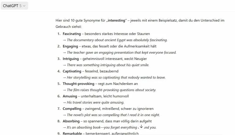 englisch mit chatgpt lernen
