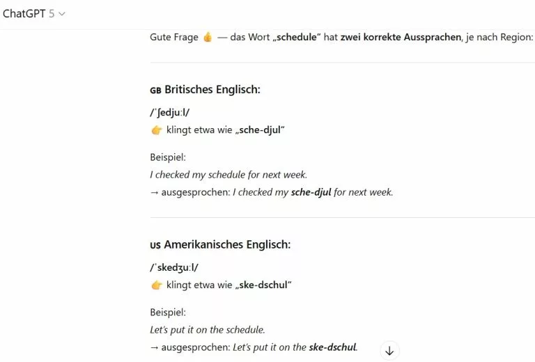 englisch mit chatgpt lernen