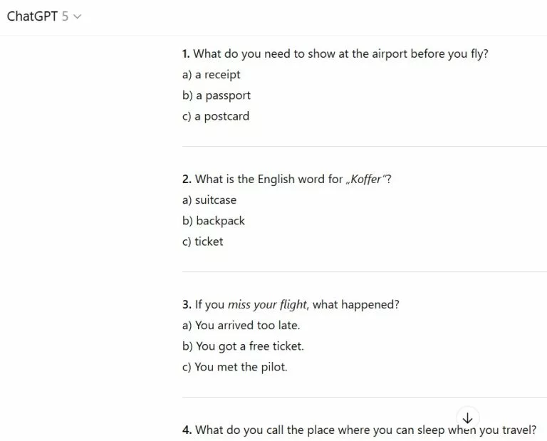 englisch mit chatgpt lernen