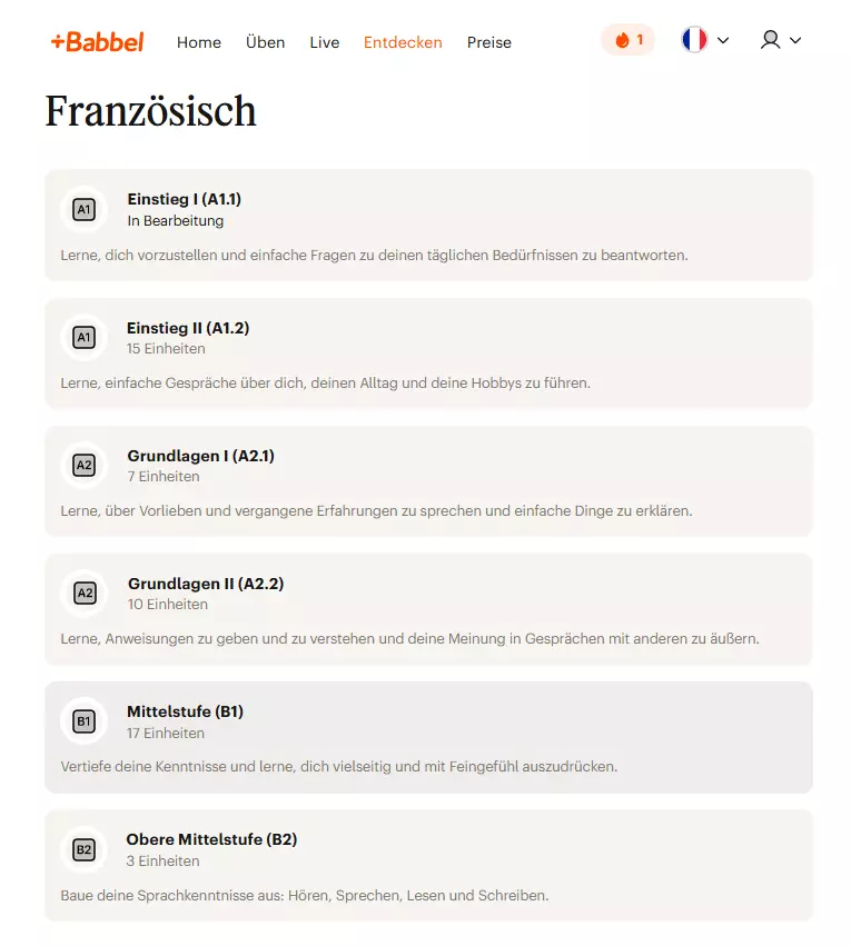franzÃÂösisch babbel