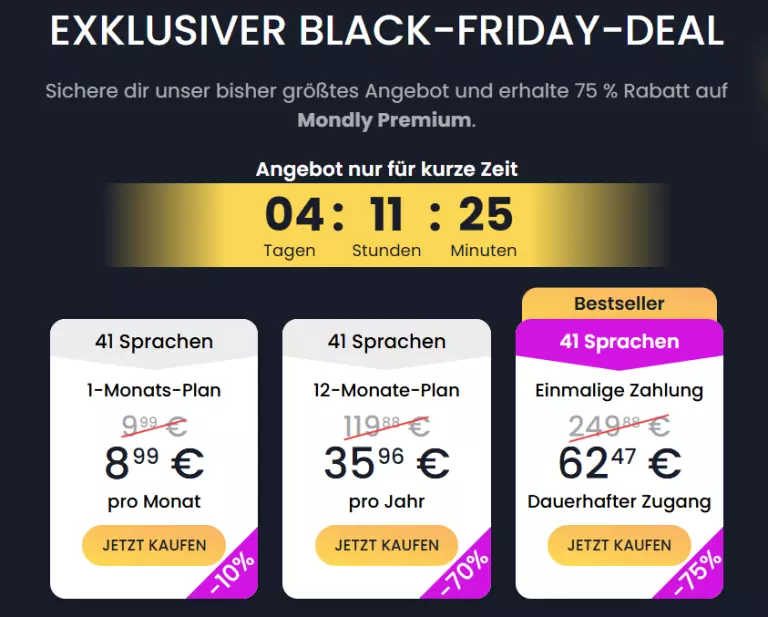 mondly black friday deal