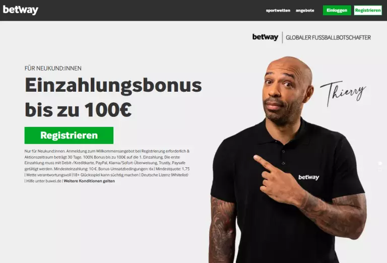 Betway Neukundenbonus
