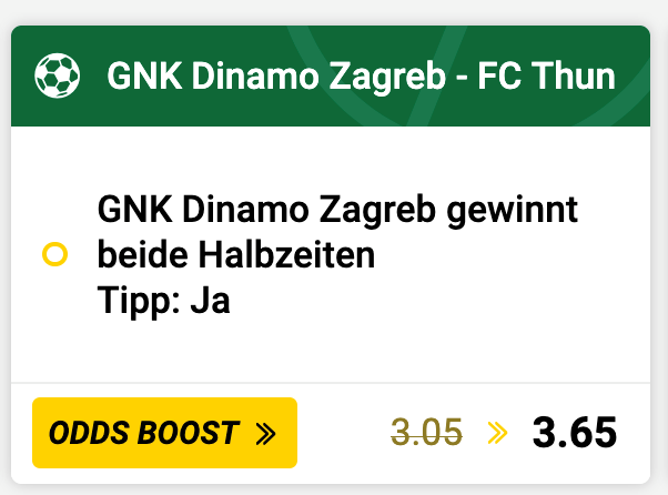 Dinamo Zagreb – FC Thun