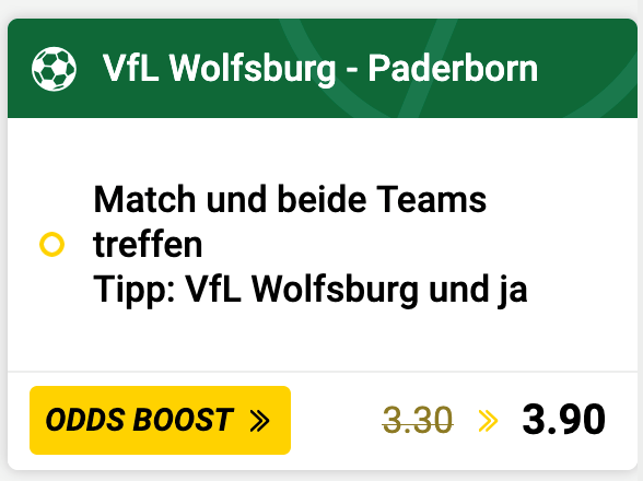 VfL Wolfsburg vs. SC Paderborn
