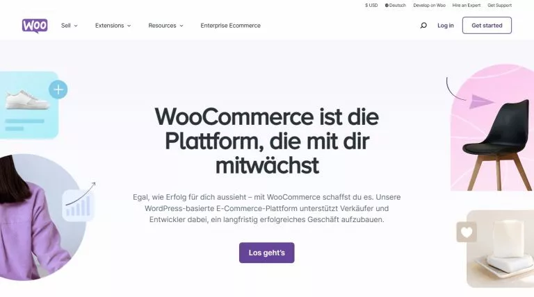 eine webpage beschreibt woocommece