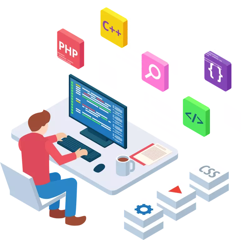Eine Person arbeitet an einem Computer. In unserem Artikel geben wir Dir eine Tutorial für den Website-Baukasten mit IONOS.
