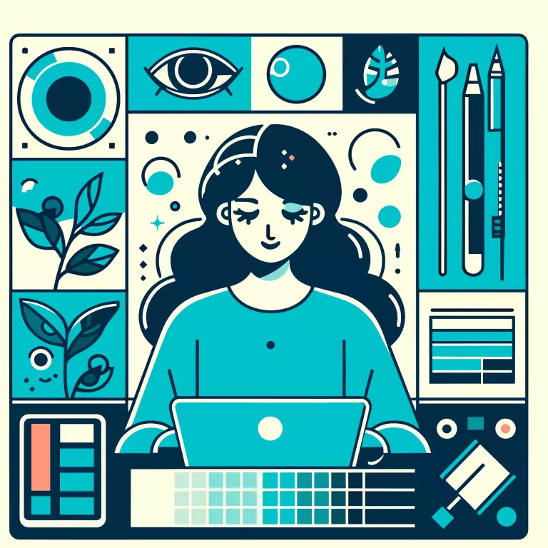 Eine Frau sitzt am Laptop und sieht sich verschiedene EntwÃ¼rfe an. In unserem Artikel zeigen wir Dir, wie Print on Demand funktioniert.
