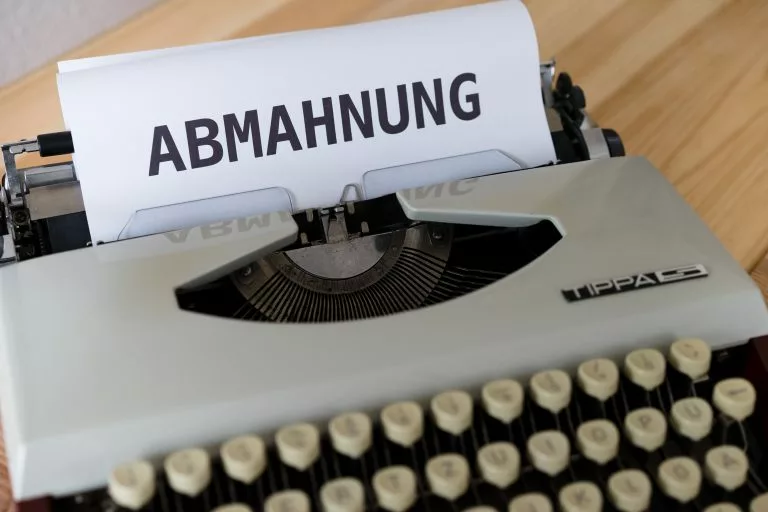 abmahnung für onlineshop