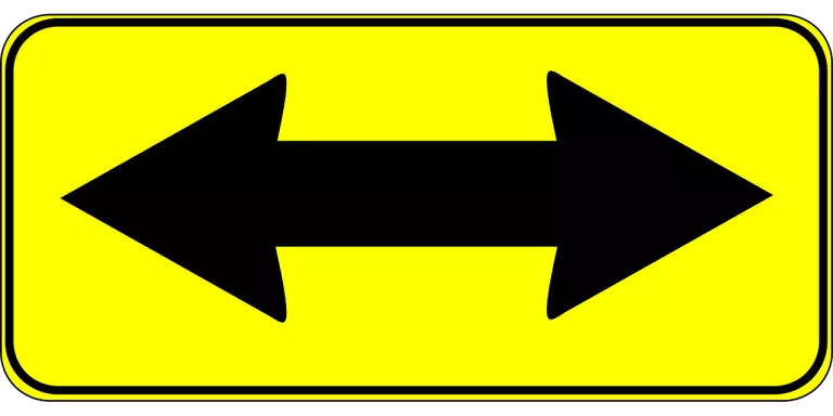 zwei Wege, zwei Möglichkeiten, A- und B-Seite