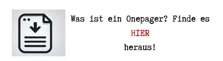 Was ist ein Onepager?