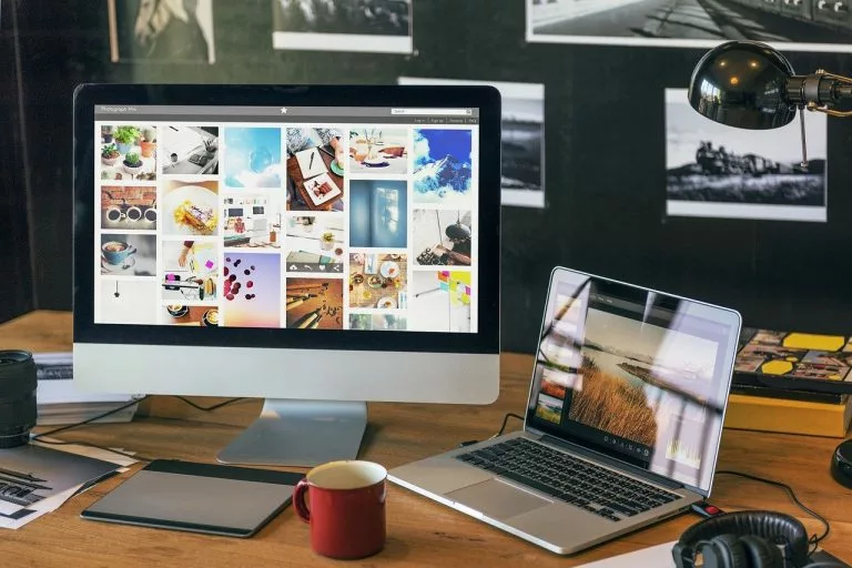 Laptop, Arbeit, Logo-Design
