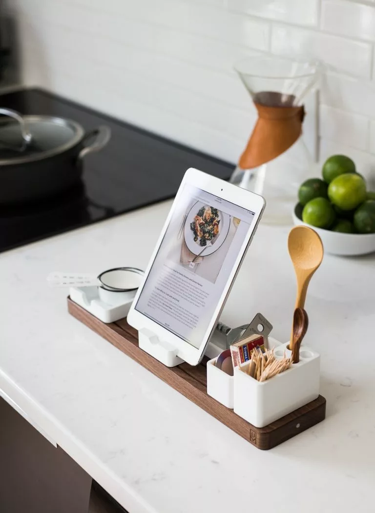 Kochen, Rezept auf einem Tablet